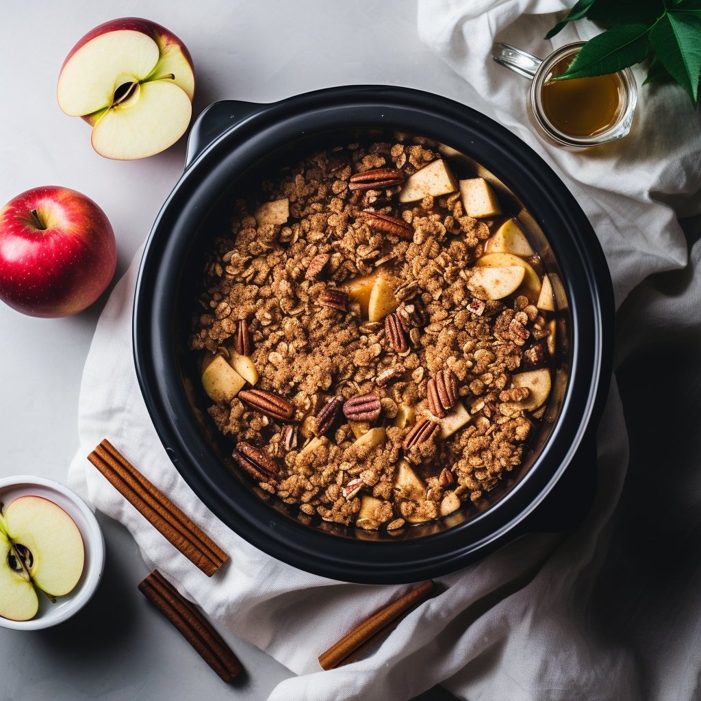 Skinny Slow Cooker Apple Crisp The Spice Girl Kitchen 9298