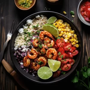 Honey Lime Shrimp Taco Bowls