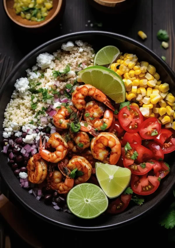 Honey Lime Shrimp Taco Bowls