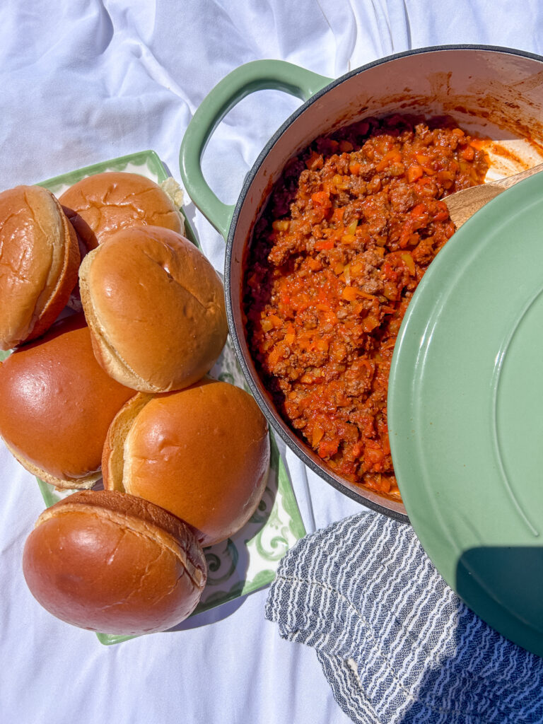 Healthy sloppy joes recipe with ground beef and homemade sauce