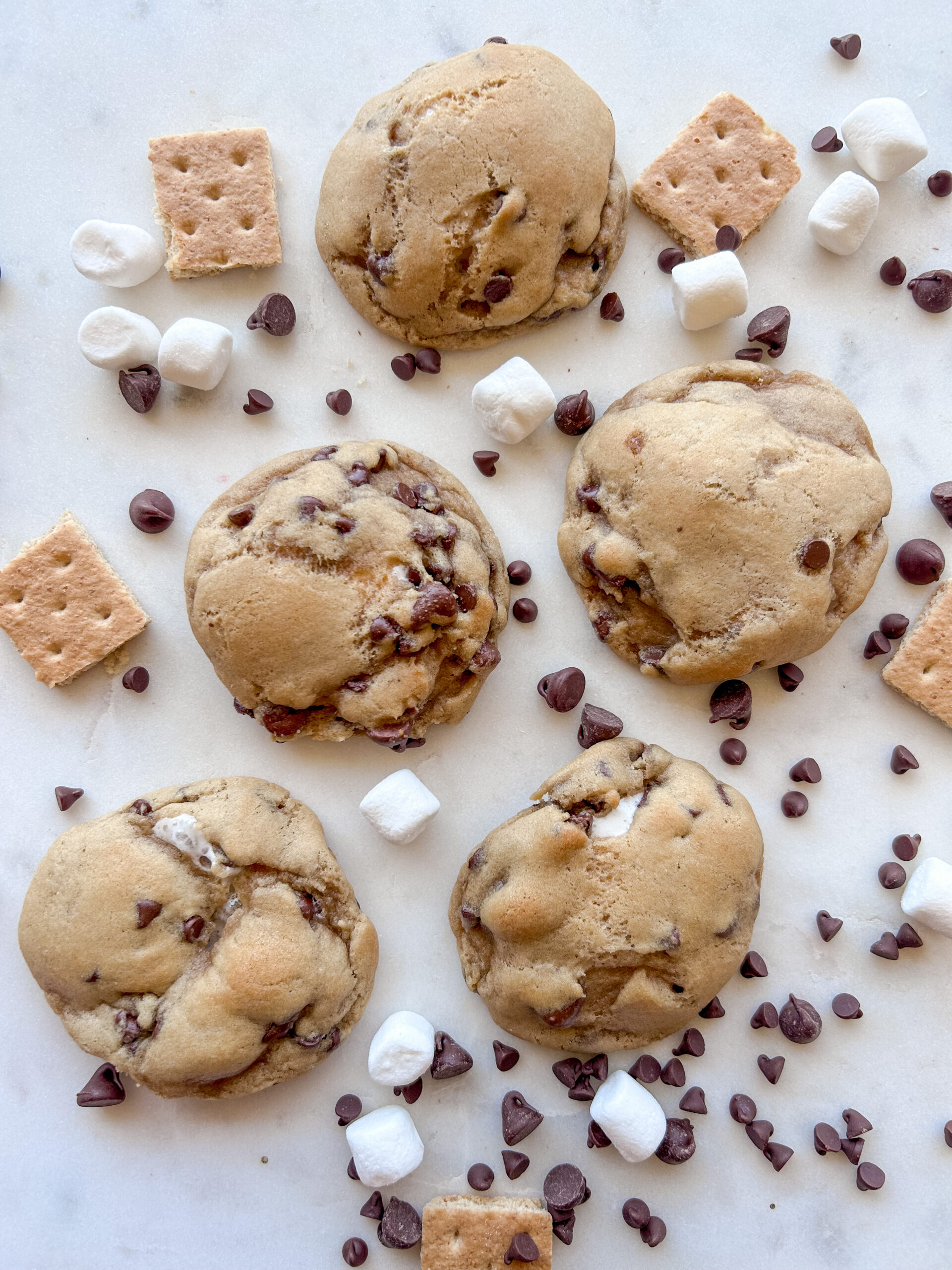 Melt-In-Your-Mouth S’mores Chocolate Chip Cookies