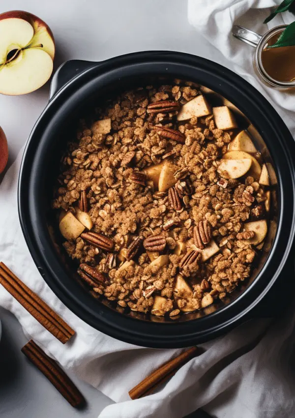 Skinny Slow Cooker Apple Crisp