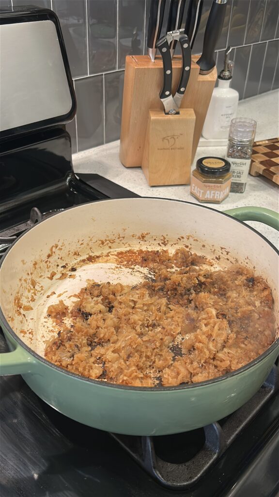 doro wat spice base with garlic ginger tomato paste and spices