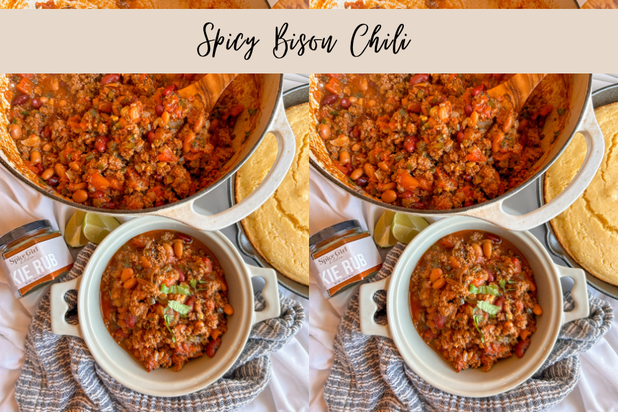 Homemade spicy bison chili