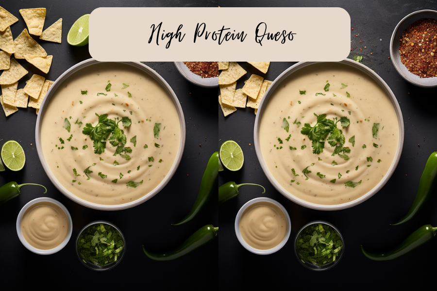 high protein queso