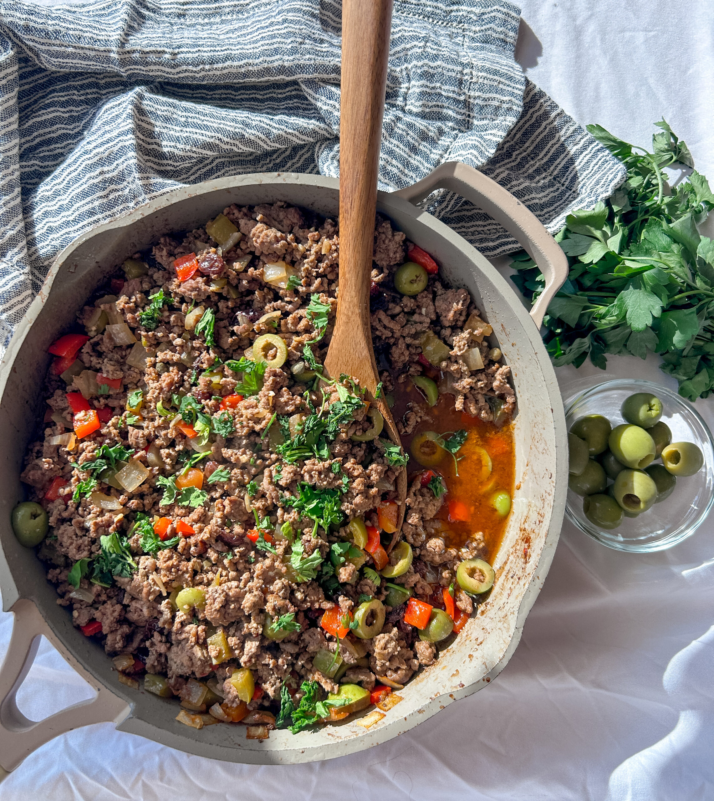 Cuban picadillo recipe close up