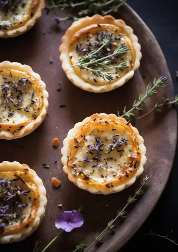 Lavender Goat Cheese Tarts