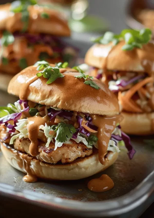 Thai Turkey Sliders with Asian Crunch Slaw