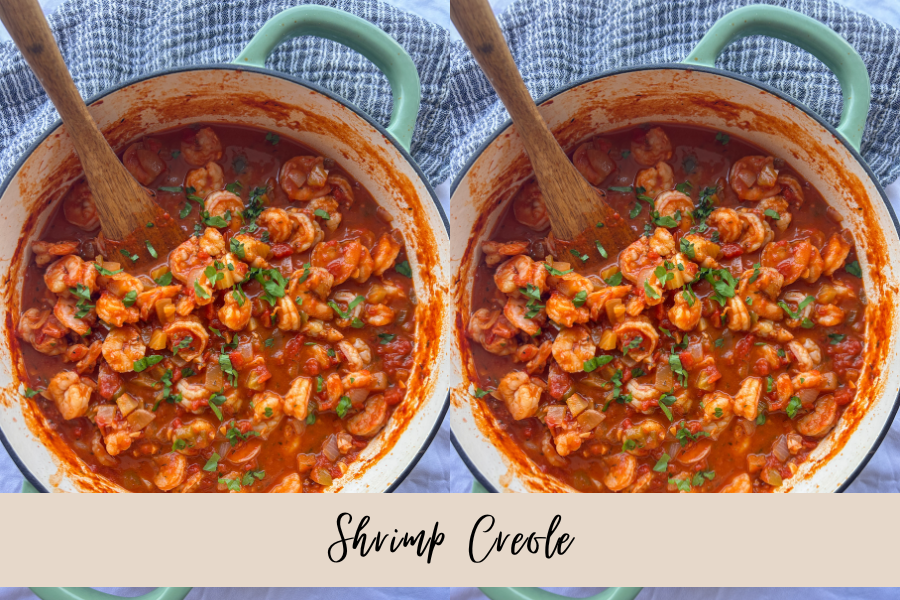 Close up of easy Shrimp Creole