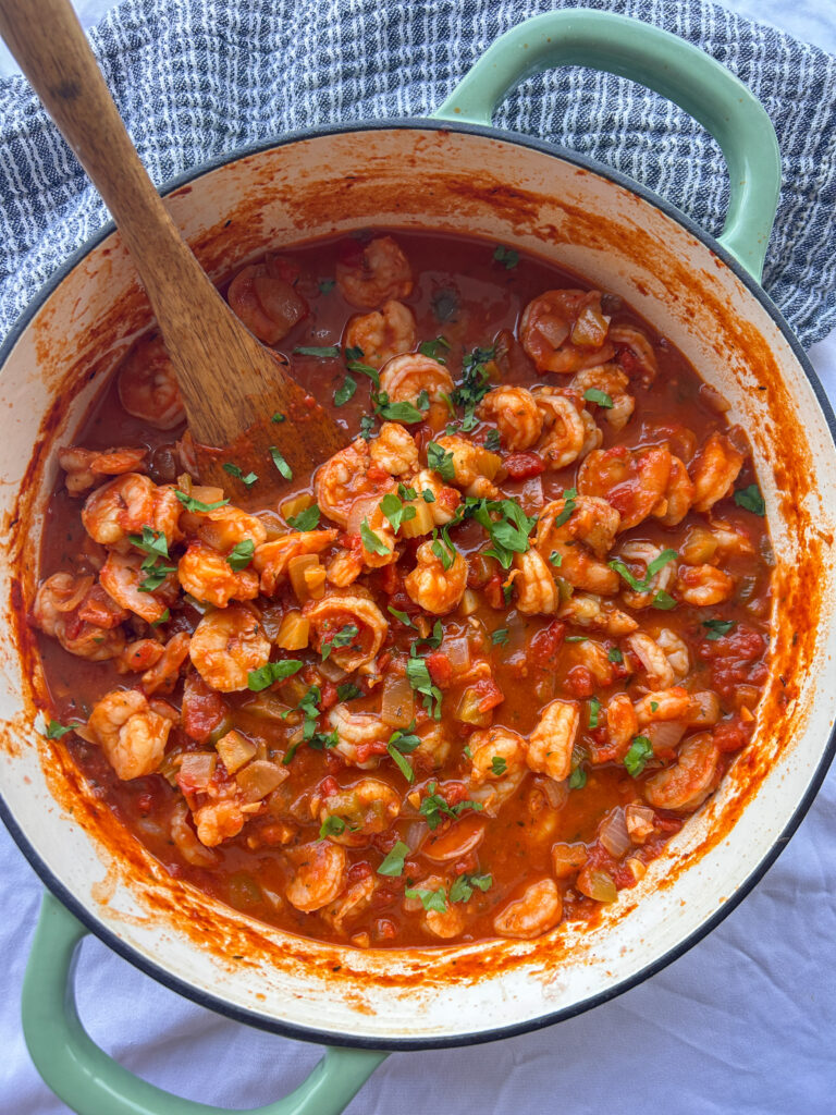 Shrimp Creole with parsley
