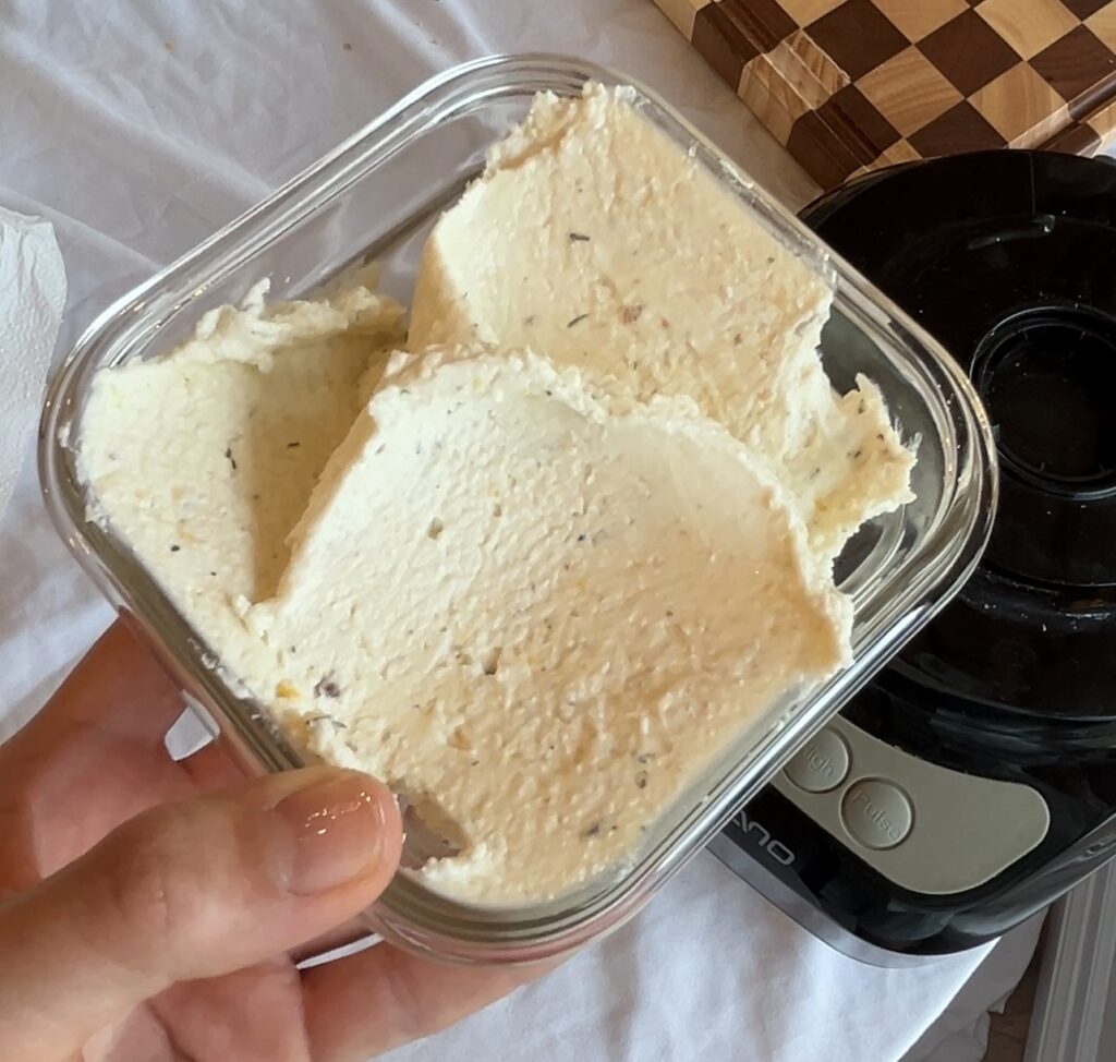 whipped feta for sweet potato boats smooth and creamy
