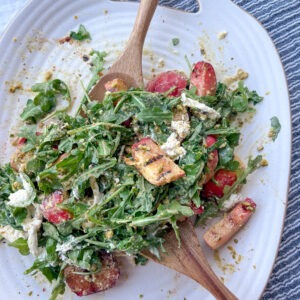 burrata peach salad
