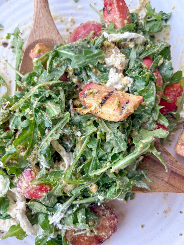grilled peach salad