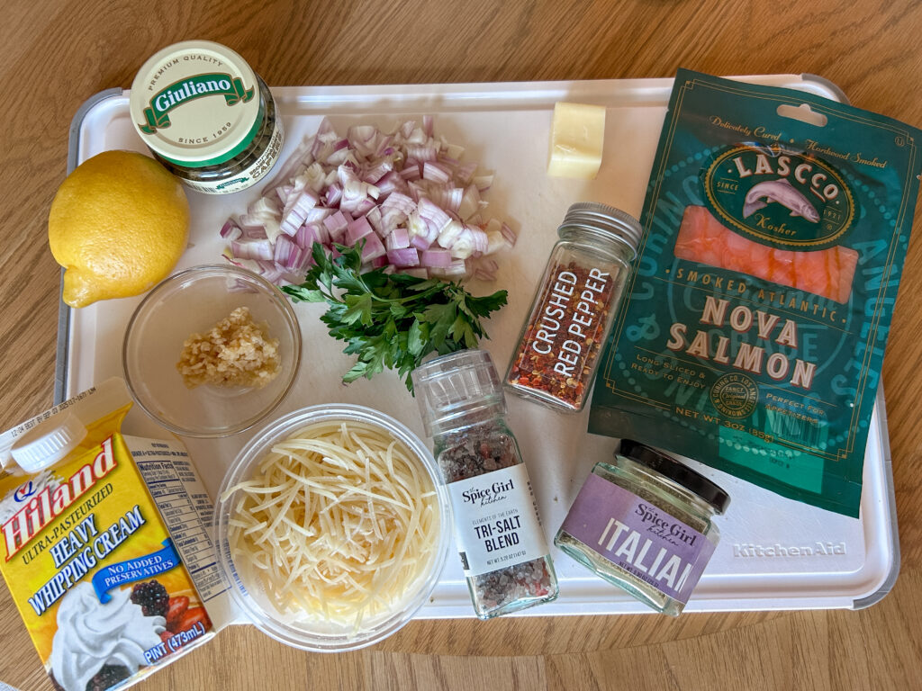 salmon pasta ingredients