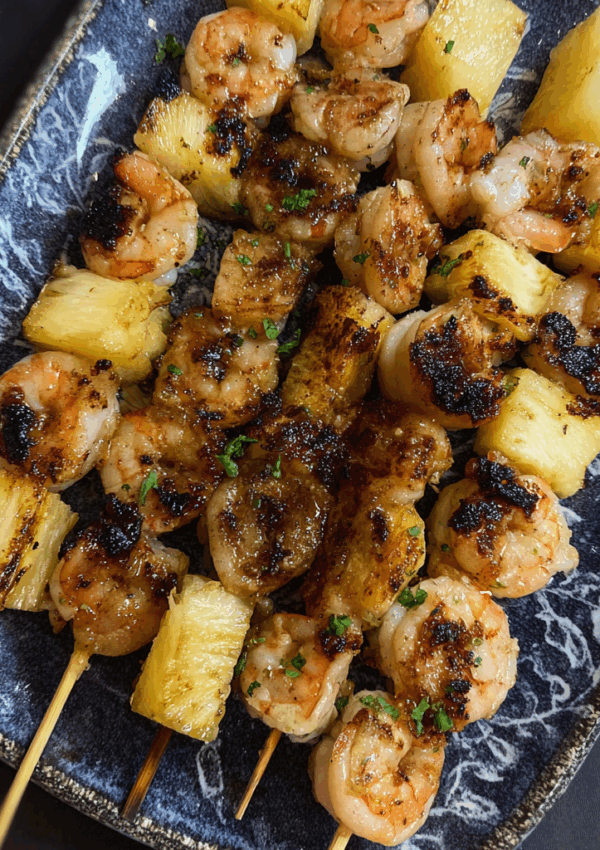 Jamaican Jerk Shrimp and Pineapple Skewers