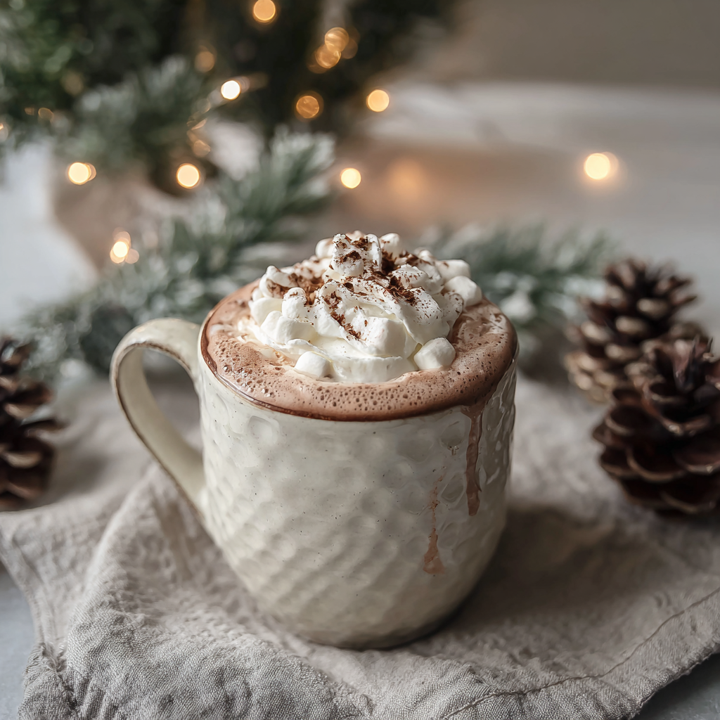 creamy eggnog hot chocolate