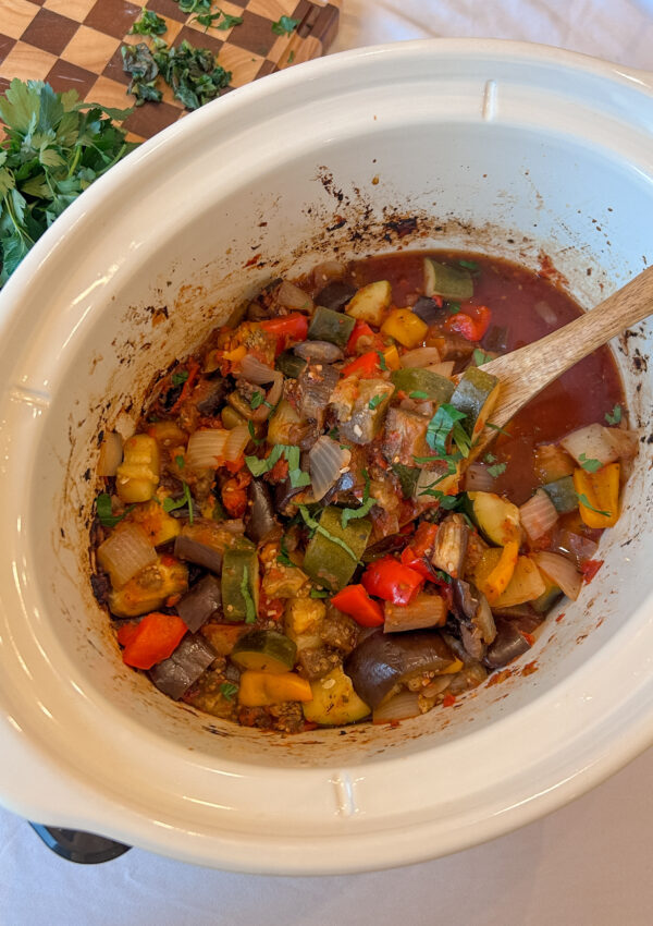 Crockpot Ratatouille (French Slow Cooker Vegetable Stew)