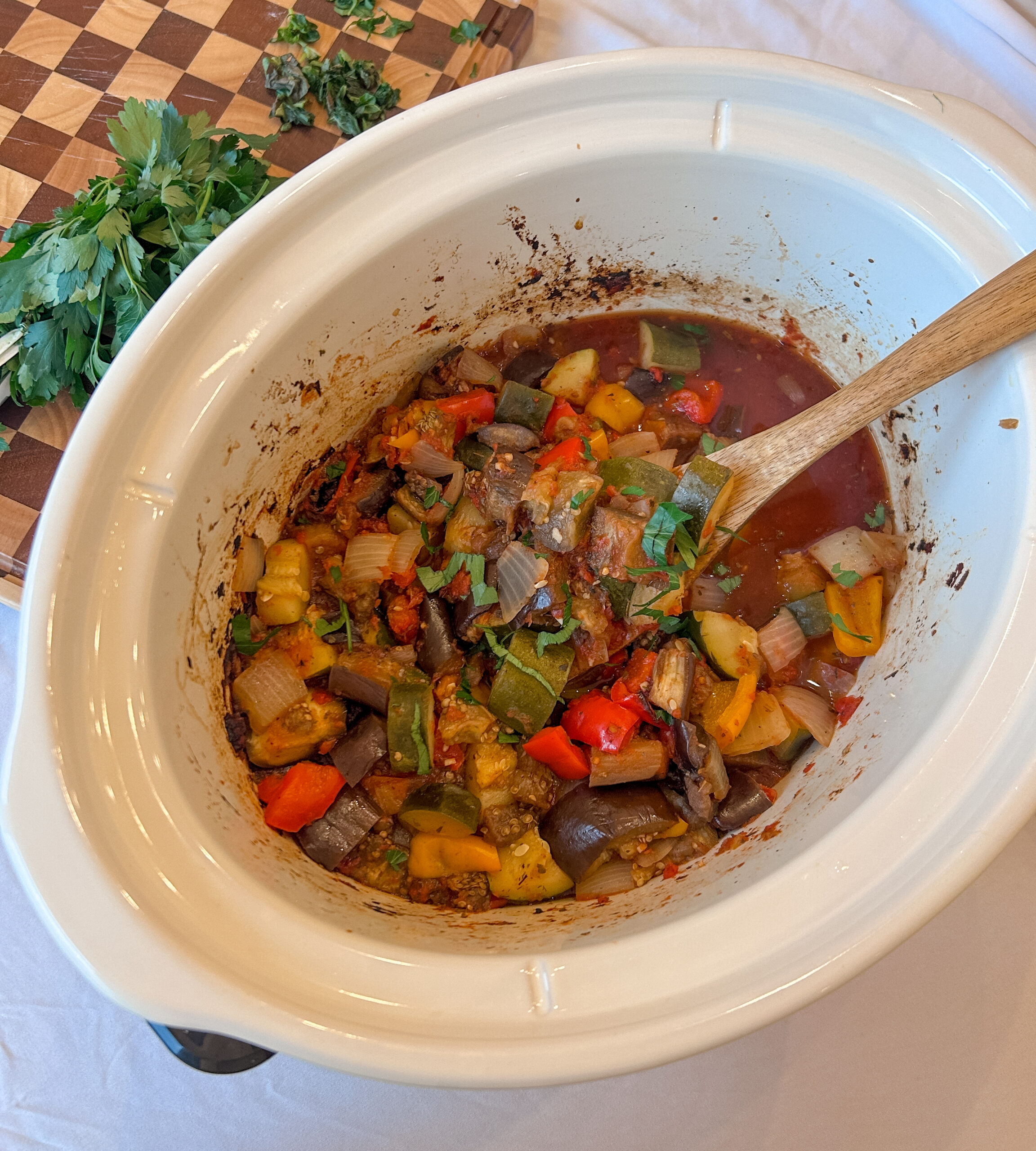 Crockpot ratatouille French vegetable stew