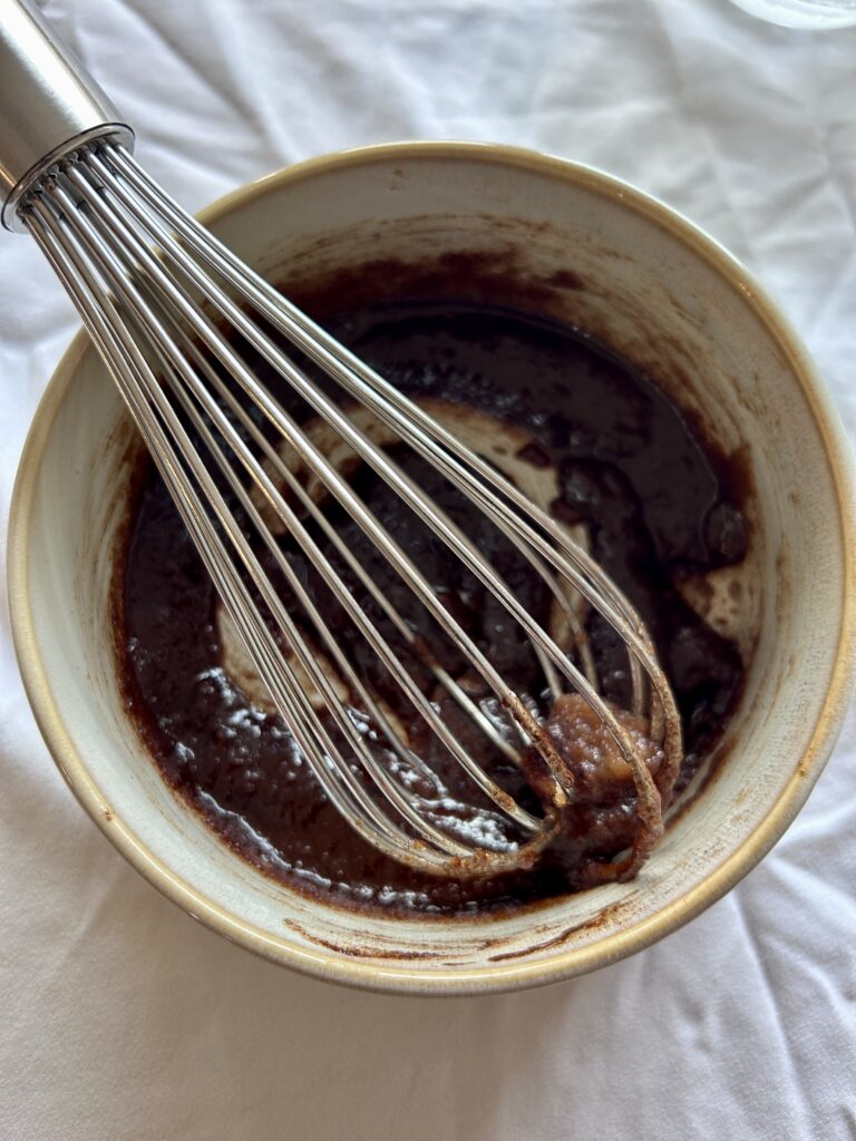 making cinnamon filling for king cake cookies