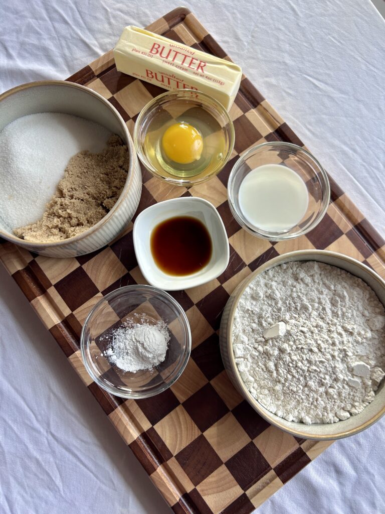 ingredients for king cake cookie dough