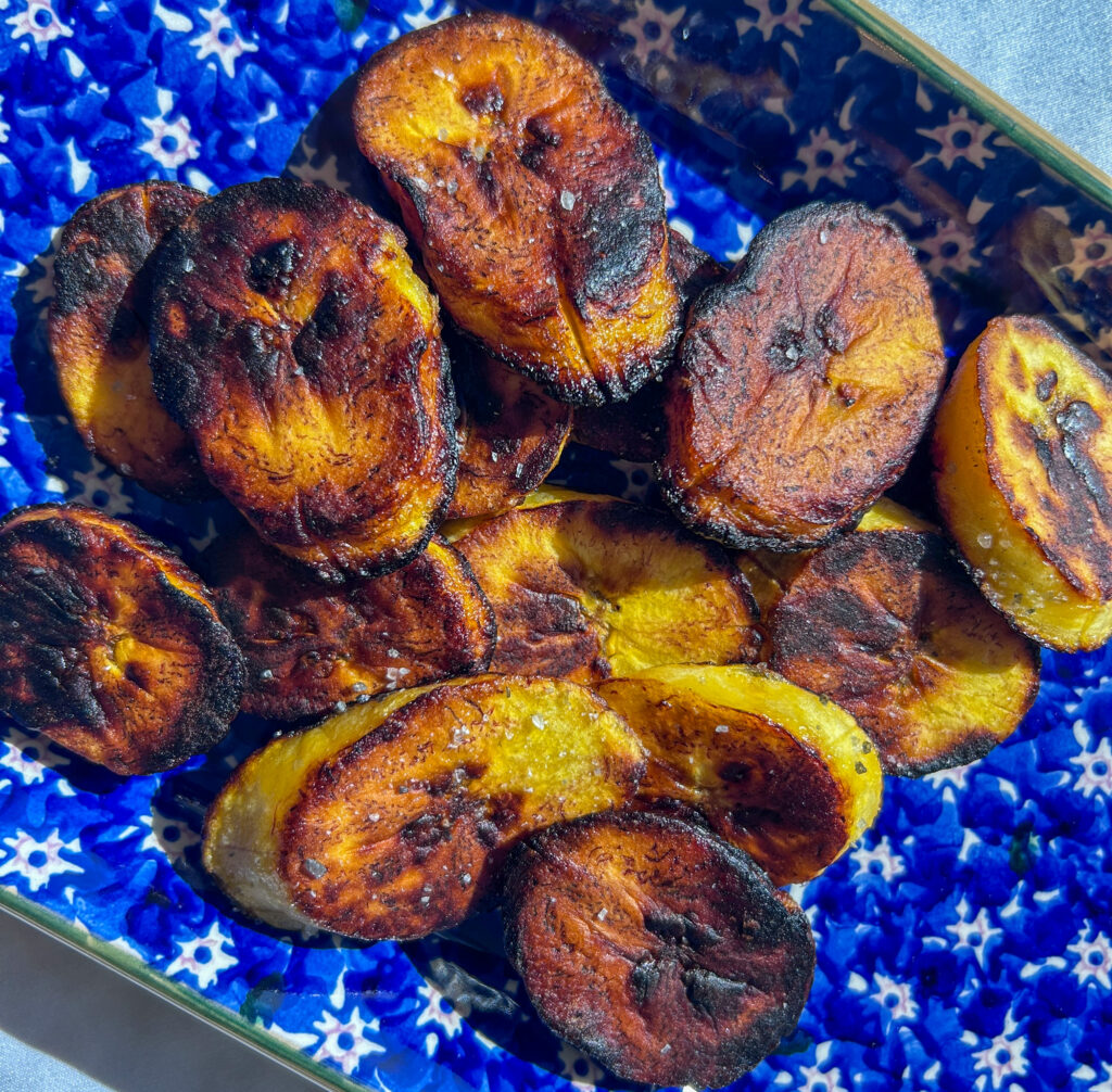 Fried sweet plantains caramelized until golden and tender