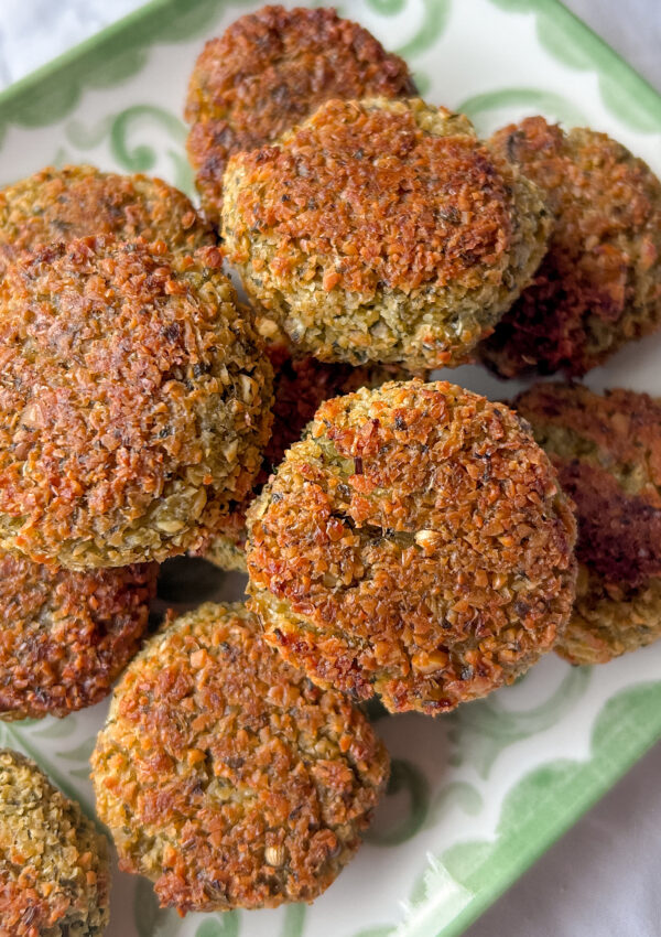 crispy oven baked falafel golden and tender inside