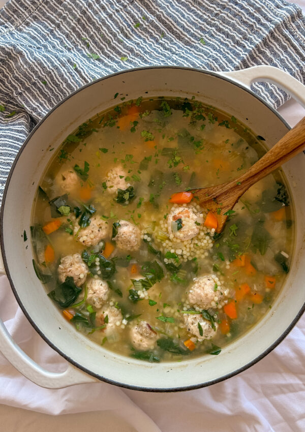 Italian Wedding Soup with Turkey Meatballs