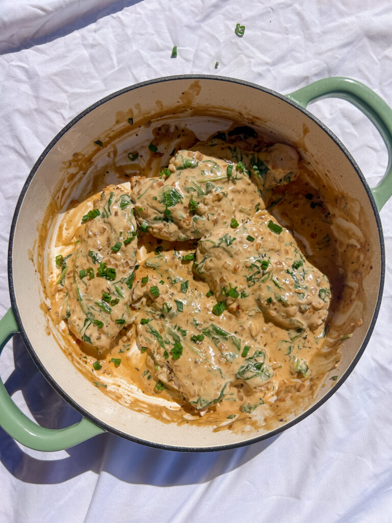 boursin chicken served