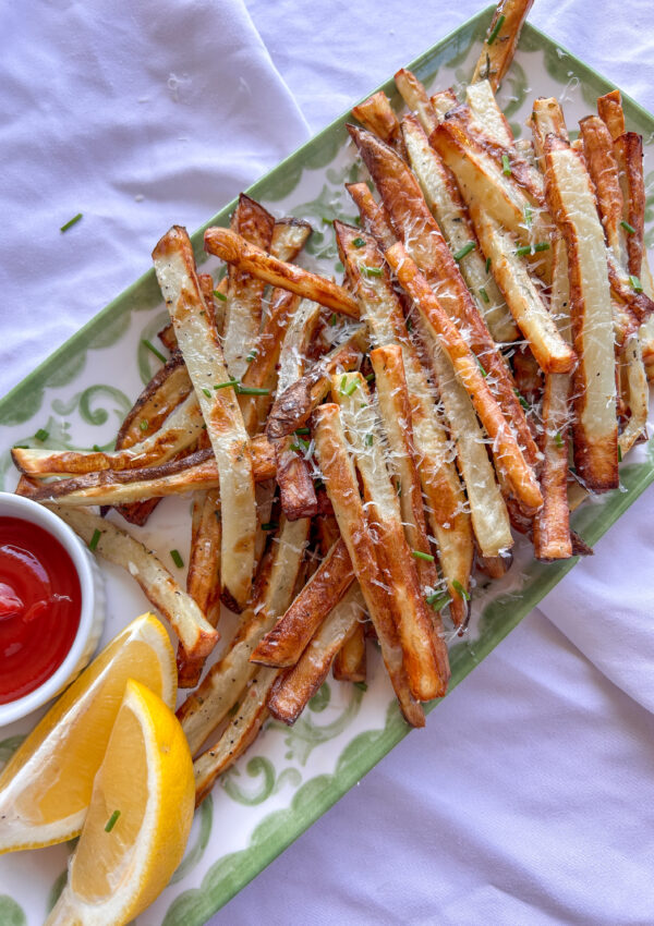 Air Fryer Truffle Fries (Garlic Parmesan Style)