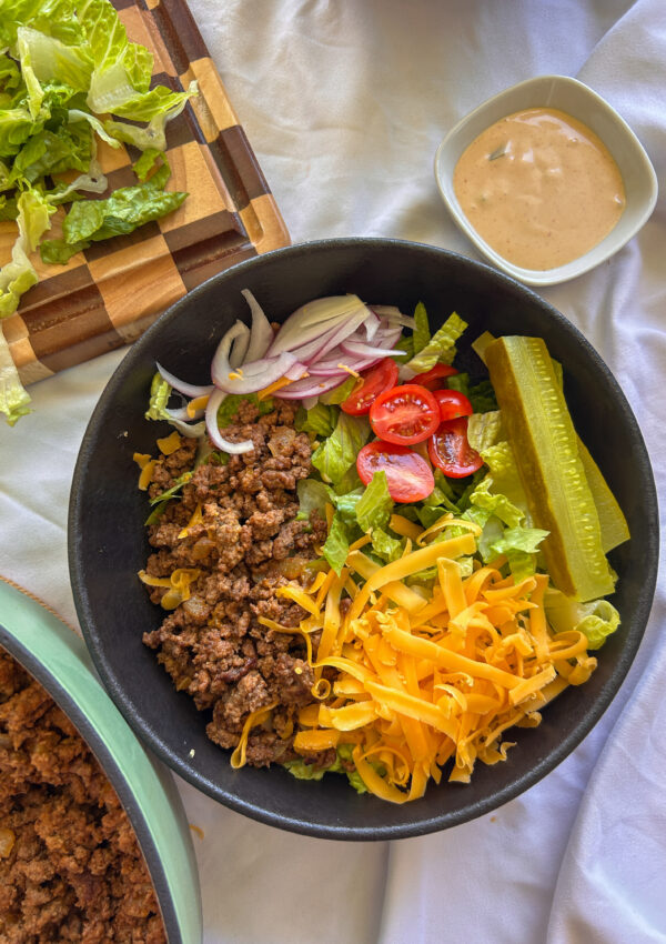 Loaded Cheeseburger Bowl Recipe with Special Sauce