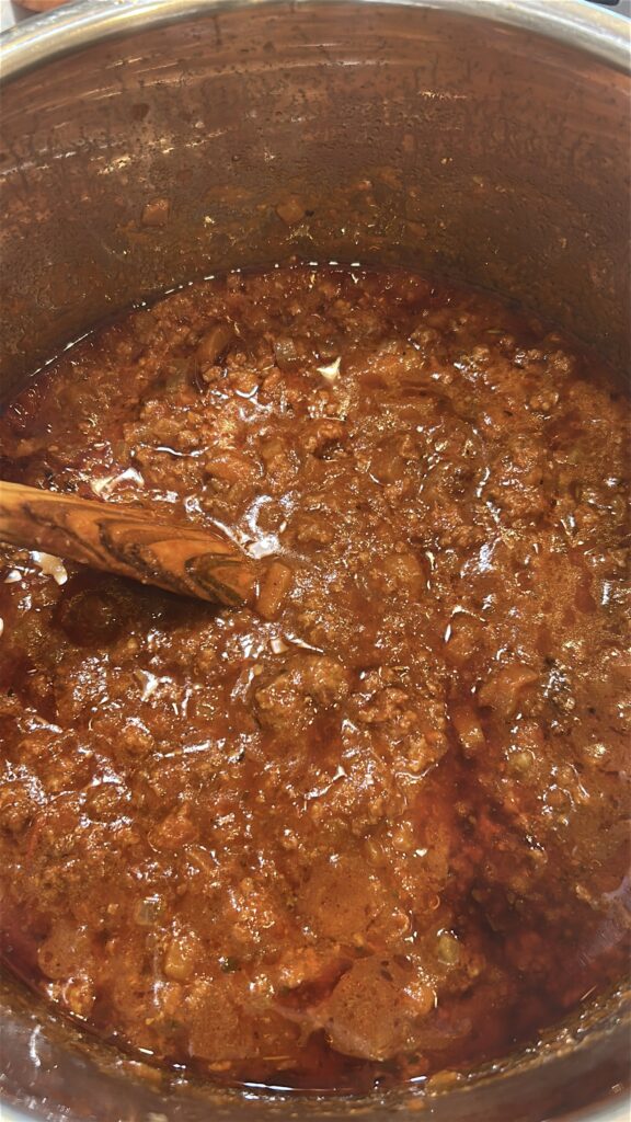 Instant Pot pressure cooking homemade Bolognese sauce