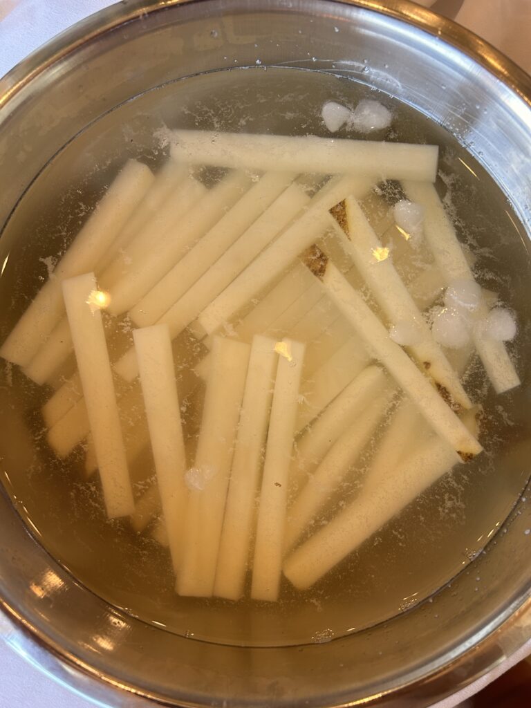 Soaking potatoes for crispy air fryer truffle fries