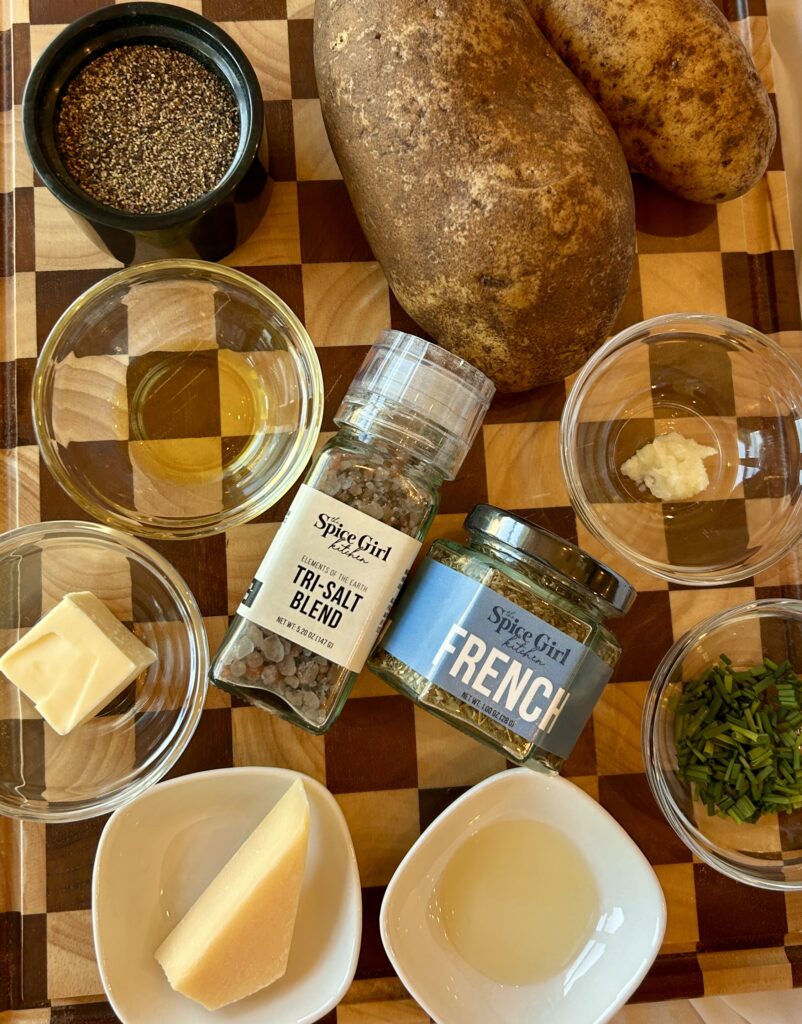 Ingredients for homemade air fryer truffle fries
