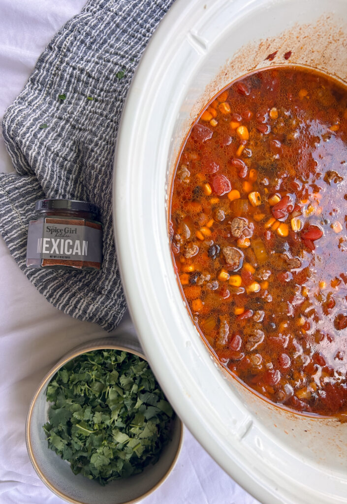 Hearty slow cooker taco soup
