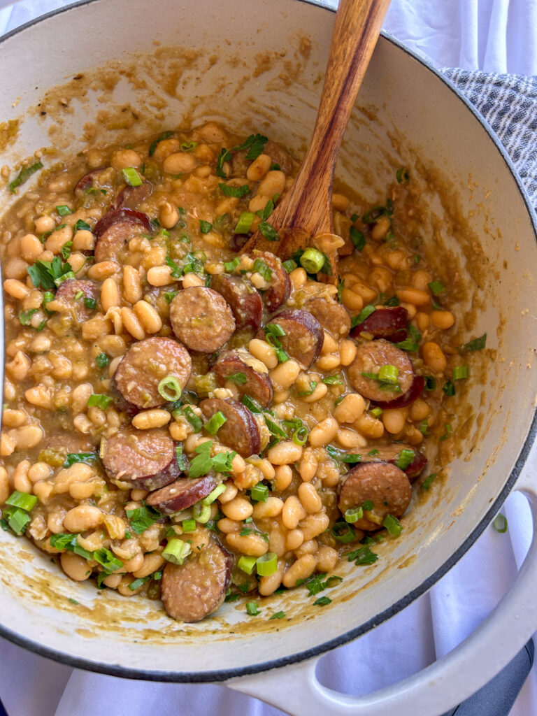 Louisiana style white beans and sausage