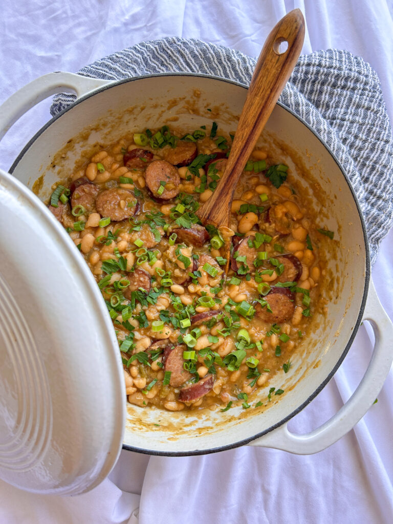 Louisiana style white beans and sausage