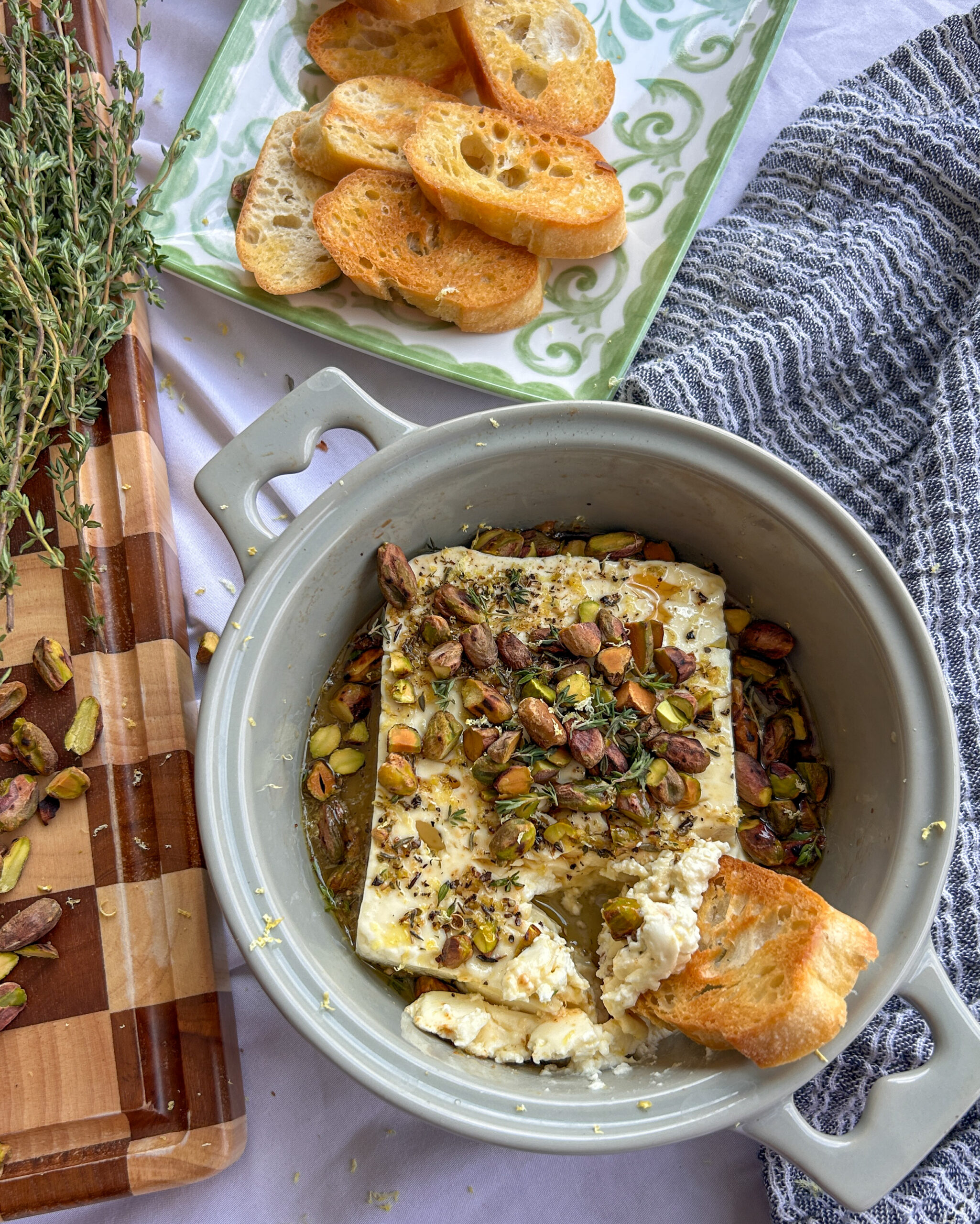 Baked Feta with Honey and Pistachios