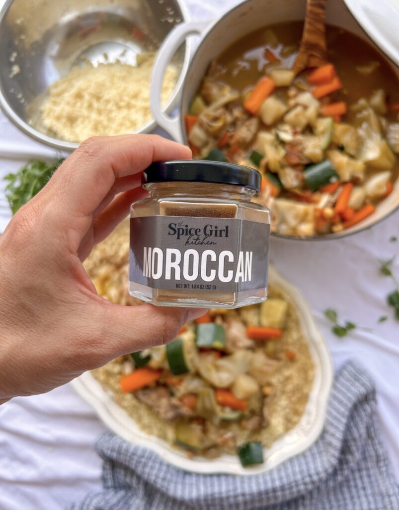 Moroccan couscous served with The Spice Girl Kitchen Moroccan Seasoning