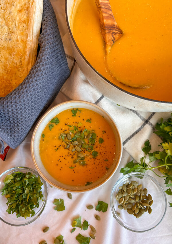 Creamy Butternut Squash Soup with Red Lentils