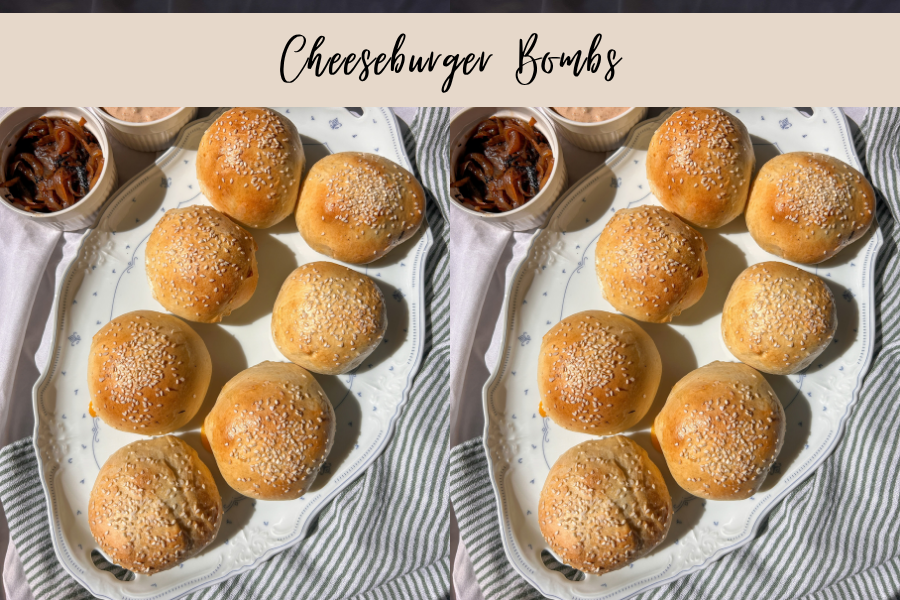 Cheeseburger bombs served with creamy homemade burger sauce for dipping